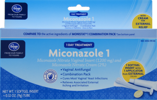 Kroger® Miconazole 1 Vaginal Antifungal Combination Pack, 1 ct - Kroger