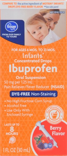 Kroger® Infants' Ibuprofen Berry Flavor Oral Suspension Perspective: front