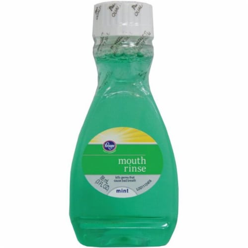 Kroger Travel Size Mint Mouth Rinse Perspective: front