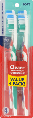 Kroger® Clean + Soft Toothbrushes Value Pack Perspective: front