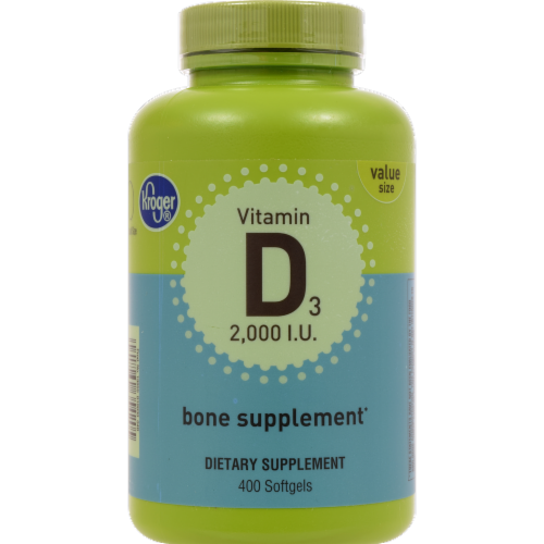 Kroger Kroger Vitamin D3 Bone Supplement Softgels 2000 Iu 400 Ct