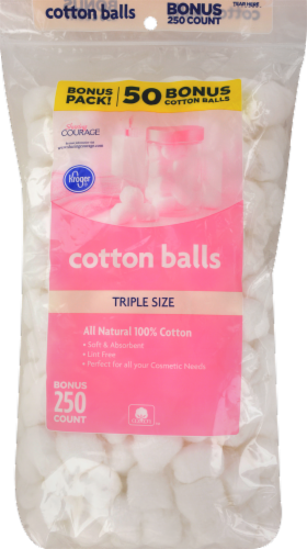 Kroger® Triple Size Cotton Balls Bonus Pack Perspective: front