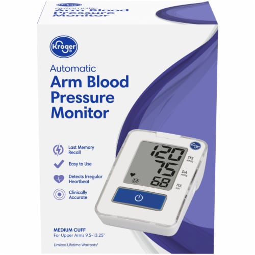 Large Cuff Easy@Home Digital Upper Arm Blood Pressure Monitor, 3-Color