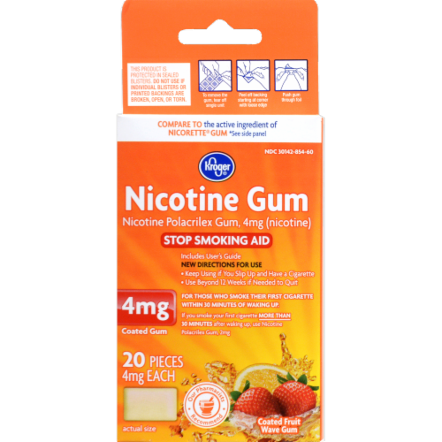 Kroger® Polacrilex Fruit Wave Nicotine Gum 4mg Perspective: front