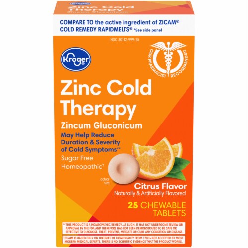 Kroger® Zinc Cold Therapy Citrus Flavor Quick Dissolve Tablets Perspective: front