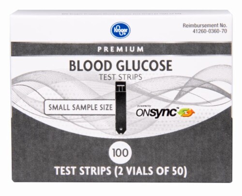 Kroger® Premium Blood Glucose Test Strips Perspective: front