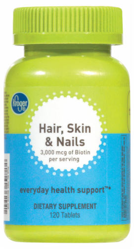 Kroger® Hair Skin & Nails 3000 mcg of Biotin Everyday Health Support ...