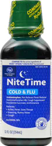 Kroger® Nighttime Cold & Flu Relief Liquid Perspective: front