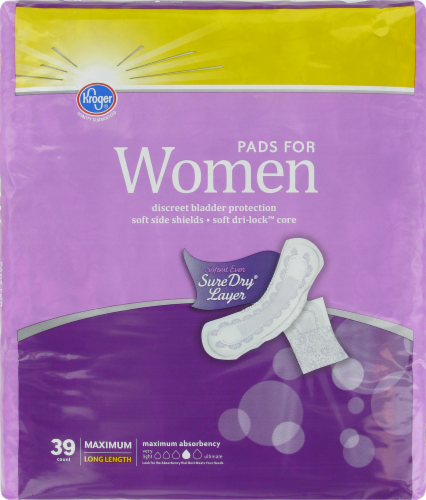 Kroger® Maximum Long Pads for Women Perspective: front