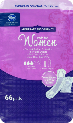 Always Discreet Moderate Abosrbency Size 4 Lightly Scented Bladder Leak  Pads, 66 ct - Kroger