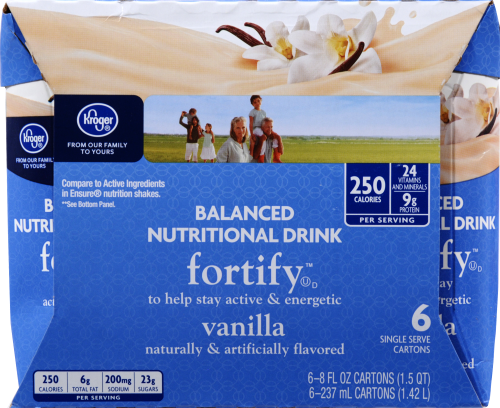 Kroger® Fortify Vanilla Balanced Nutritional Drink Perspective: front