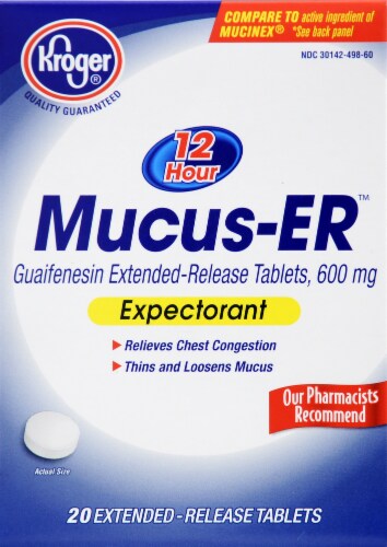 Kroger® Mucus-ER Expectorant Tablets Perspective: front