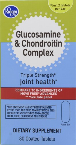 Kroger® Glucosamine Chondroitin Complex Coated Tablets Perspective: front