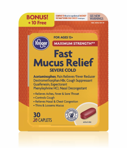 Kroger® Fast Mucus Relief Cold & Cough Medicine Perspective: front