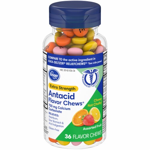 Kroger® Extra Strength Antacid Fruit Flavor Chews Perspective: front