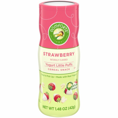 Comforts™ Strawberry Yogurt Little Puffs Cereal Snack Perspective: front