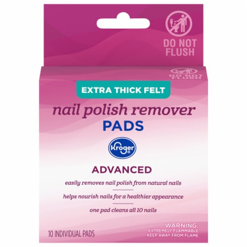 Kroger® Extra Thick Felt Advanced Nail Polish Remover Pads Perspective: front