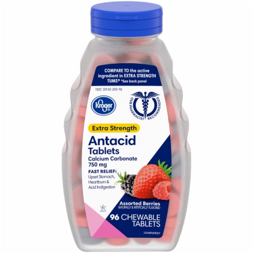 Kroger® Extra Strength Assorted Berry Flavor Antacid Chewable Tablets Perspective: front