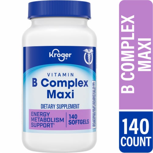 Druipend Nauw schakelaar Kroger® Vitamin B Complex Maxi Energy Metabolism Support Softgels, 140 ct -  Kroger