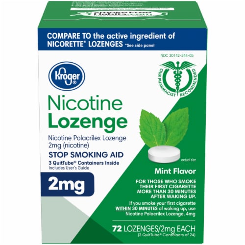 Kroger® Mint Flavor Nicotine Lozenges 2mg Perspective: front