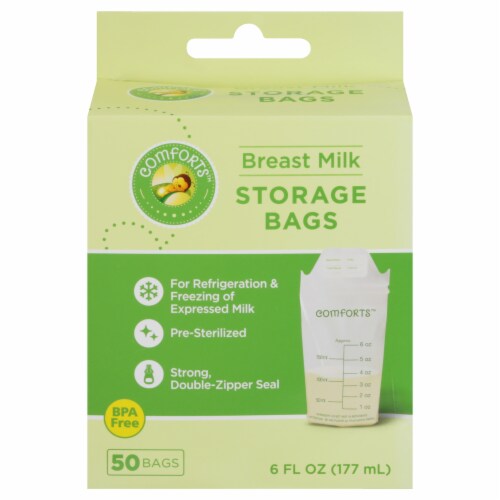 Comforts™ Breast Milk Storage Bags Perspective: front