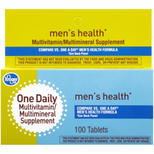Kroger® One Daily Men's Health Multivitamin Tablets Perspective: front
