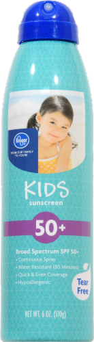 Kroger® Tear-Free Kids SPF 50 Continuous Spray Sunscreen Perspective: front
