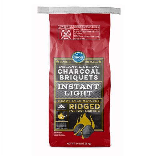 Kroger Instant Light Ridged Charcoal Briquets Original 11.6 lb