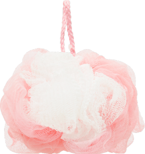 Kroger® Cleanse Come Clean Dual-Texture Mesh Pouf - Assorted Perspective: front