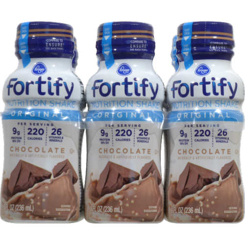 Kroger® Fortify Original Milk Chocolate Nutrition Protein Shake Perspective: front