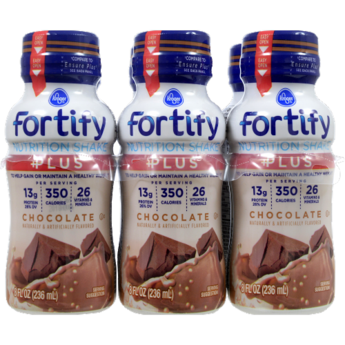 Kroger® Fortify Plus Milk Chocolate Nutrition Shake Perspective: front