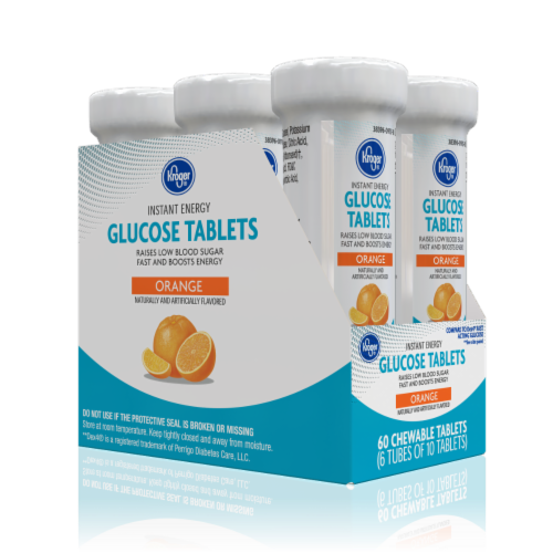 Kroger Glucose Tab Orange Perspective: front