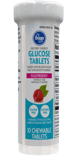 Kroger® Raspberry Glucose Tablets Perspective: front