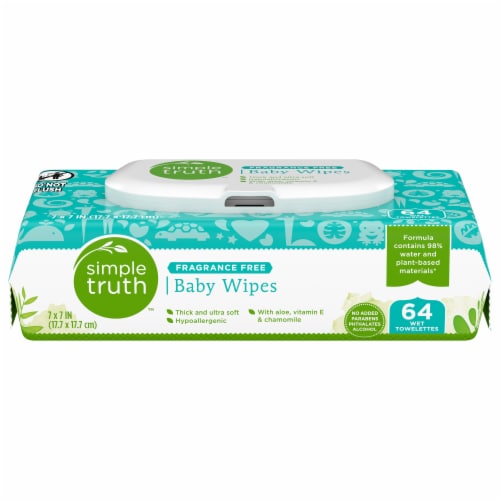 Simple Truth™ Fragrance Free Natural Baby Wipes, 64 ct - Kroger