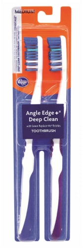 Kroger® Angle Edge+® Deep Clean Medium Toothbrushes Perspective: front