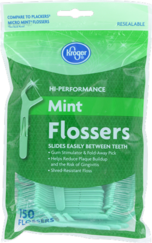 Kroger® Hi-Performance Mint Flossers Perspective: front
