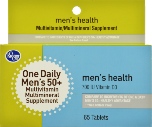 Kroger® One Daily Mens 50+ Multivitamin Tablets Perspective: front