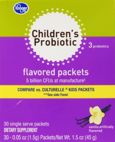 Kroger® Children's Probiotic Vanilla Flavored Packets Perspective: front