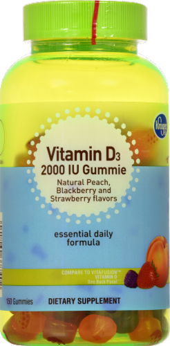 Kroger® Vitamin D3 Gummies 2000 IU Perspective: front