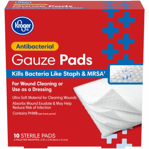 Kroger® Antibacterial 2 in x 2 in Gauze Pads Perspective: front