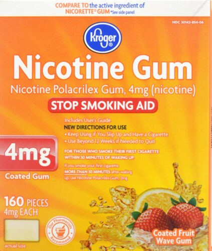 Kroger® Coated Fruit Wave Nicotine Gum 4mg Perspective: front