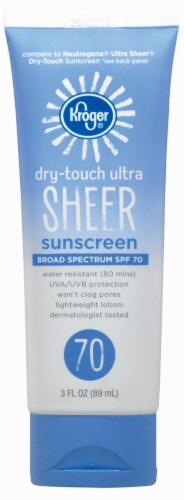 Kroger® Dry-Touch Ultra Sheer Sunscreen Lotion SPF 70 Perspective: front