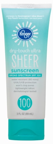 Kroger® Dry-Touch Ultra Sheer Sunscreen Lotion SPF 100 Perspective: front