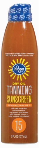 Kroger® SPF 15 Dry Oil Tanning Sunscreen Perspective: front