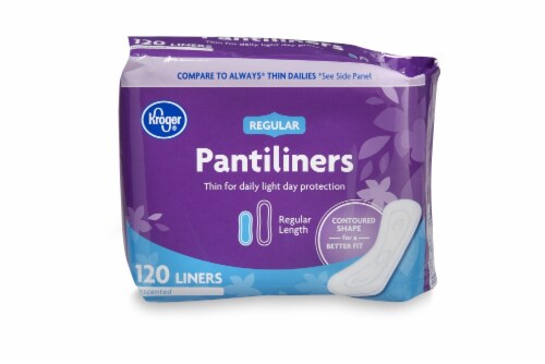 Kroger® Unscented Regular Thin Pantiliners Perspective: front