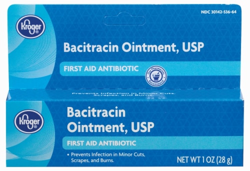Kroger® Bacitracin Ointment USP First Aid Antibiotic Cream Perspective: front