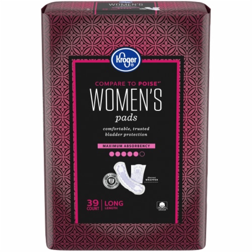 Kroger® Womens Long Maximum Absorbency Pads Perspective: front