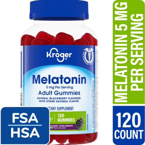 Kroger® Melatonin Gummies Blackberry 5mg Perspective: front