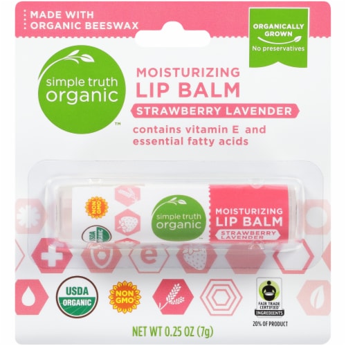 Simple Truth Organic™ Strawberry Lavender Moisturizing Lip Balm Perspective: front