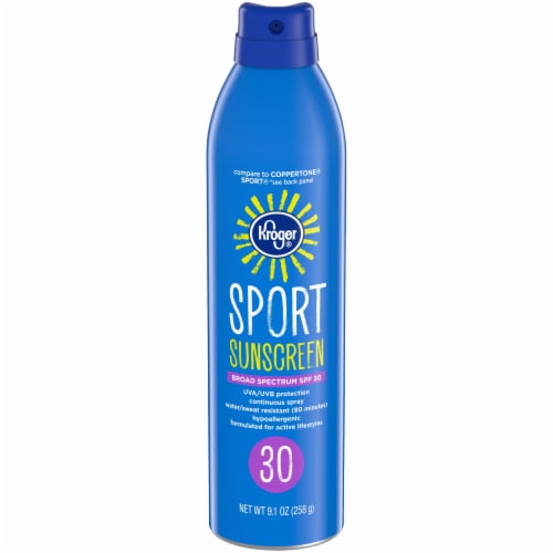 Kroger® Sport Sunscreen Spray SPF 30 Perspective: front